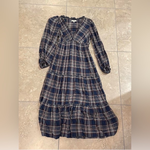 Max Studio Plaid Long Sleeve Dress - Picture 3 of 5